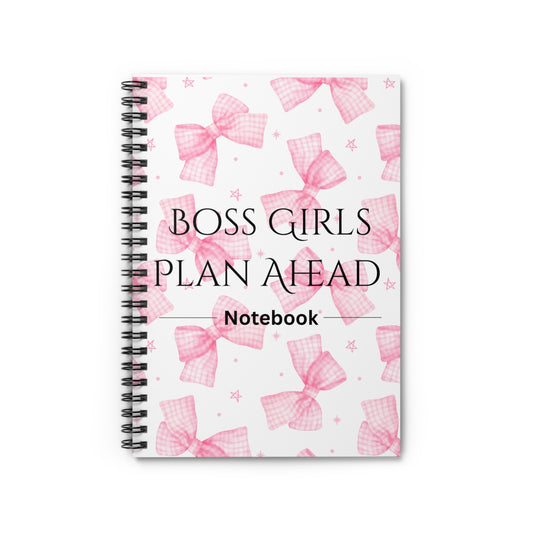 Boss Girls Plan Ahead Spiral Notebook - Cute & Functional Planner, Gift for Students, Bosses, Journaling, Office Supplies
